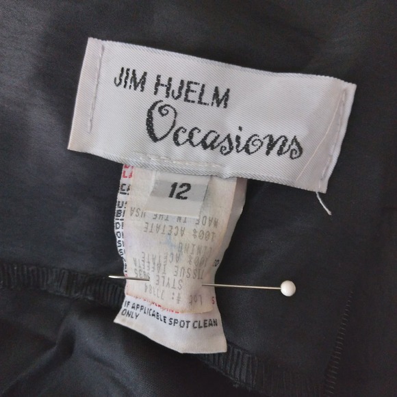 Jim Hjelm Ocassions strapless dress size 12 black strapless gown maxi length - Picture 5 of 13